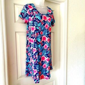 Fresh Produce Dress vibrant colors. Cotton/polyester. Size Small